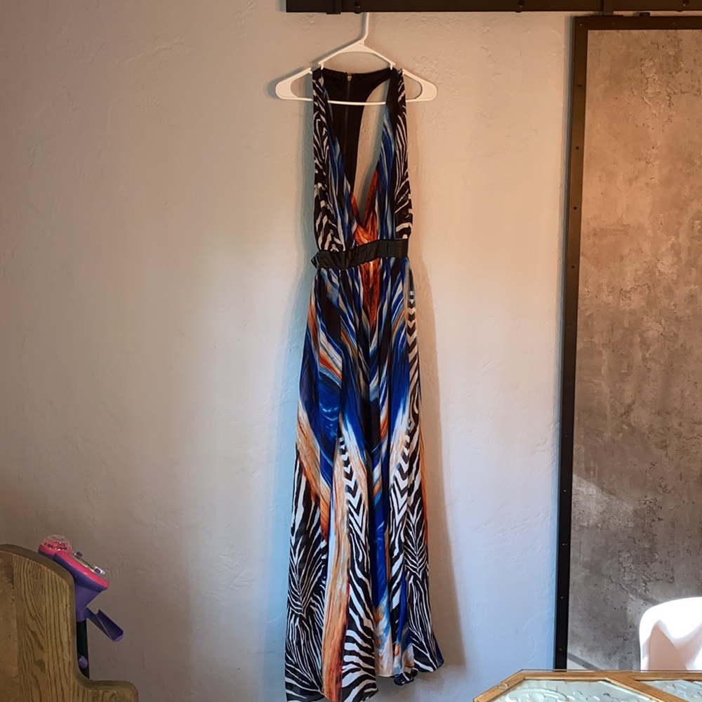 Tov Unholy Faux Leather multicolor racer-back Maxi - Picture 5 of 9